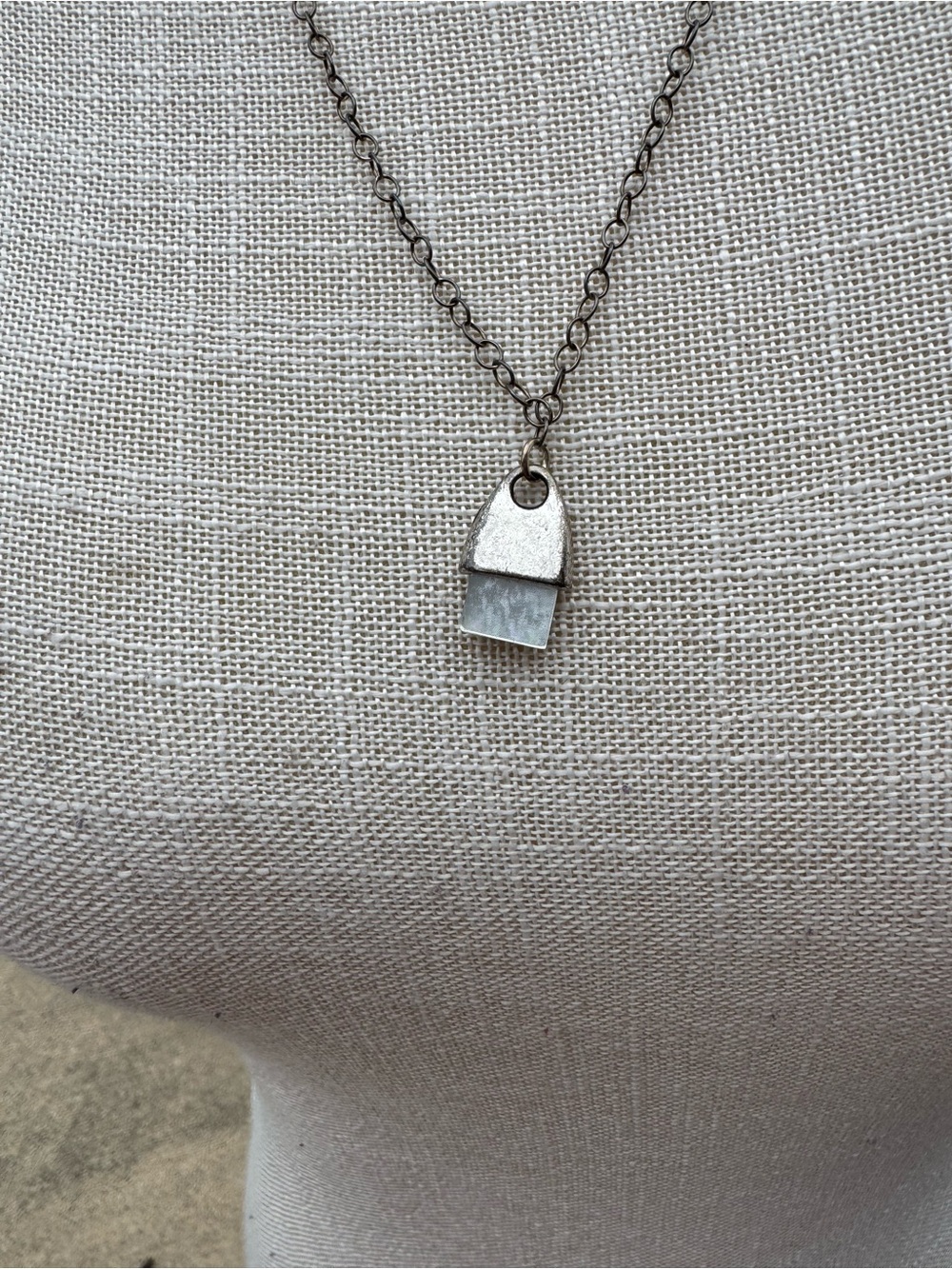 Delicate Silver Padlock Charm Necklace - Women Jewelry